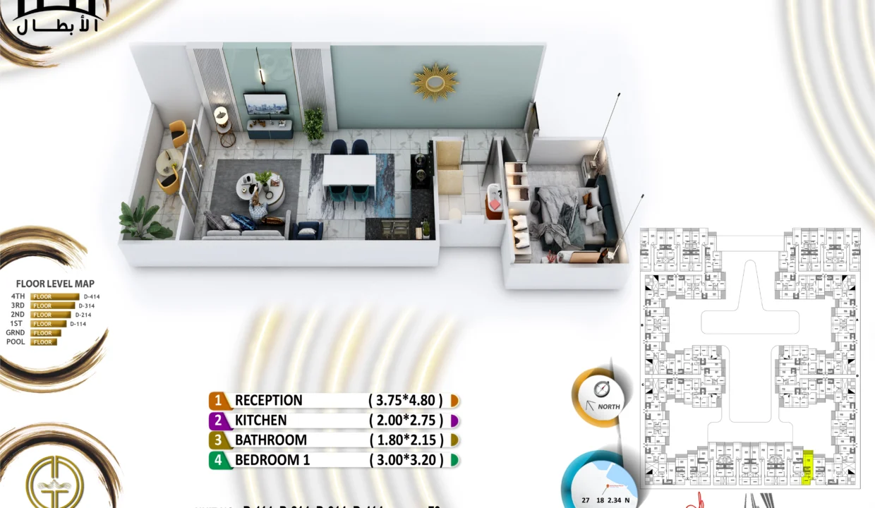 Grand Gate 1 Bedroom - D214