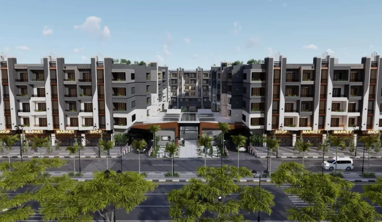 Grand Gate Hurghada 3D project visualisation, street view
